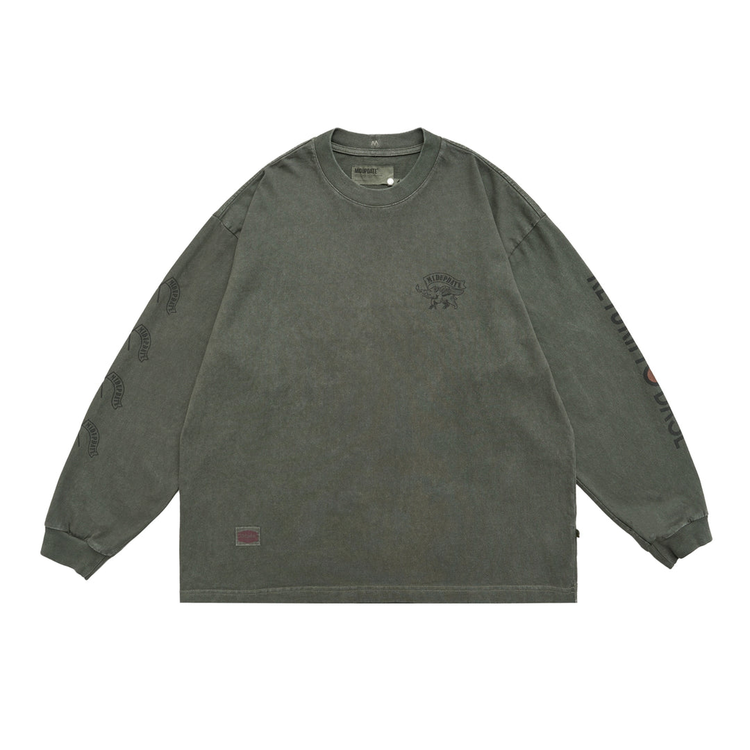 Asutu Dyed Wild Boar Print Tee