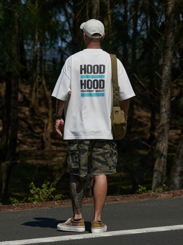 "Hood Hood" Washed Print Tee