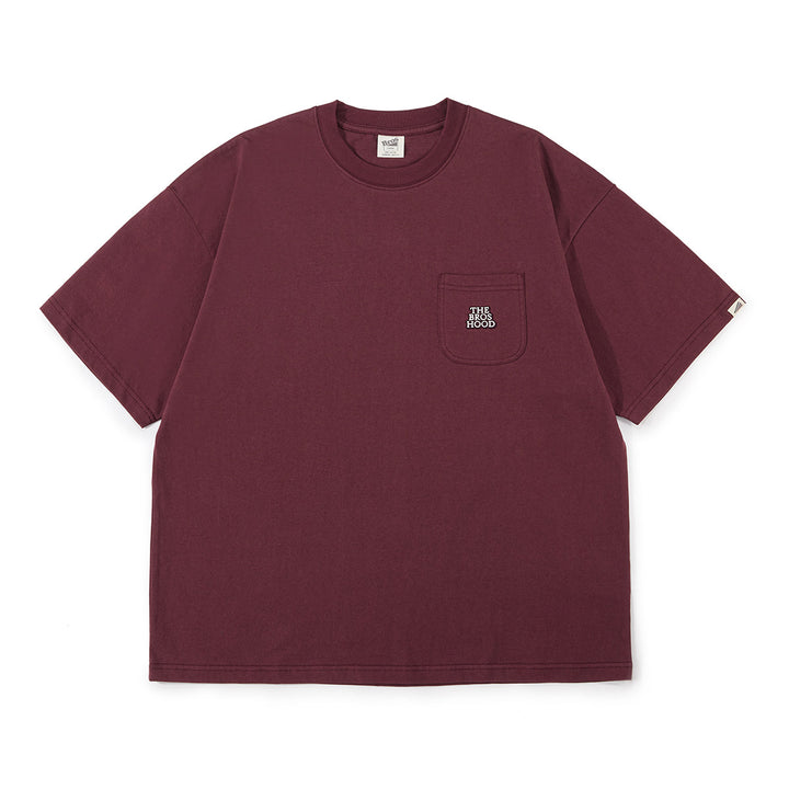 Text Embroidered Pocket Tee