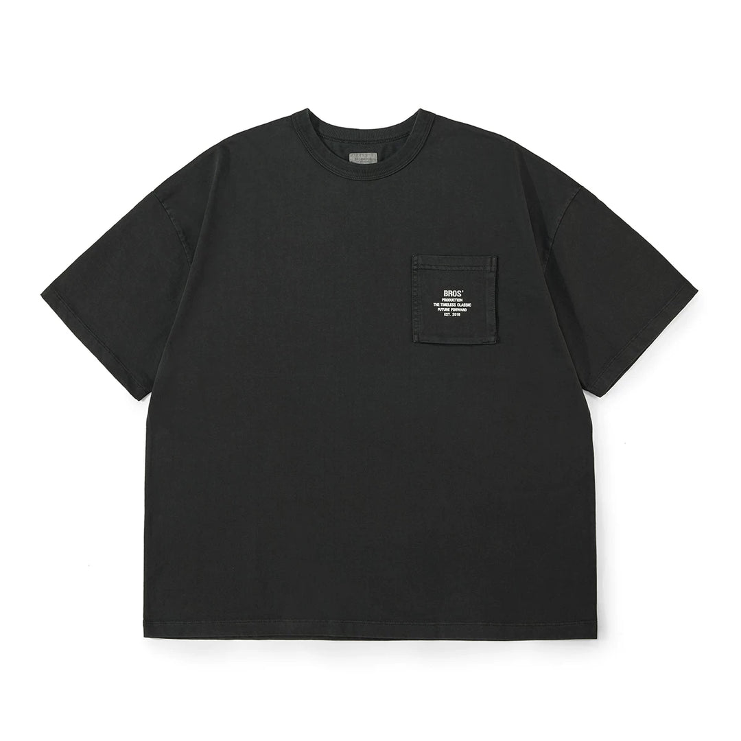 Vintage Wax-Dye Pocket Print Tee