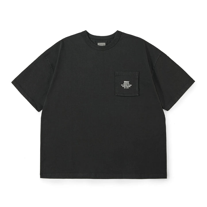 Vintage Wax-Dye Pocket Print Tee