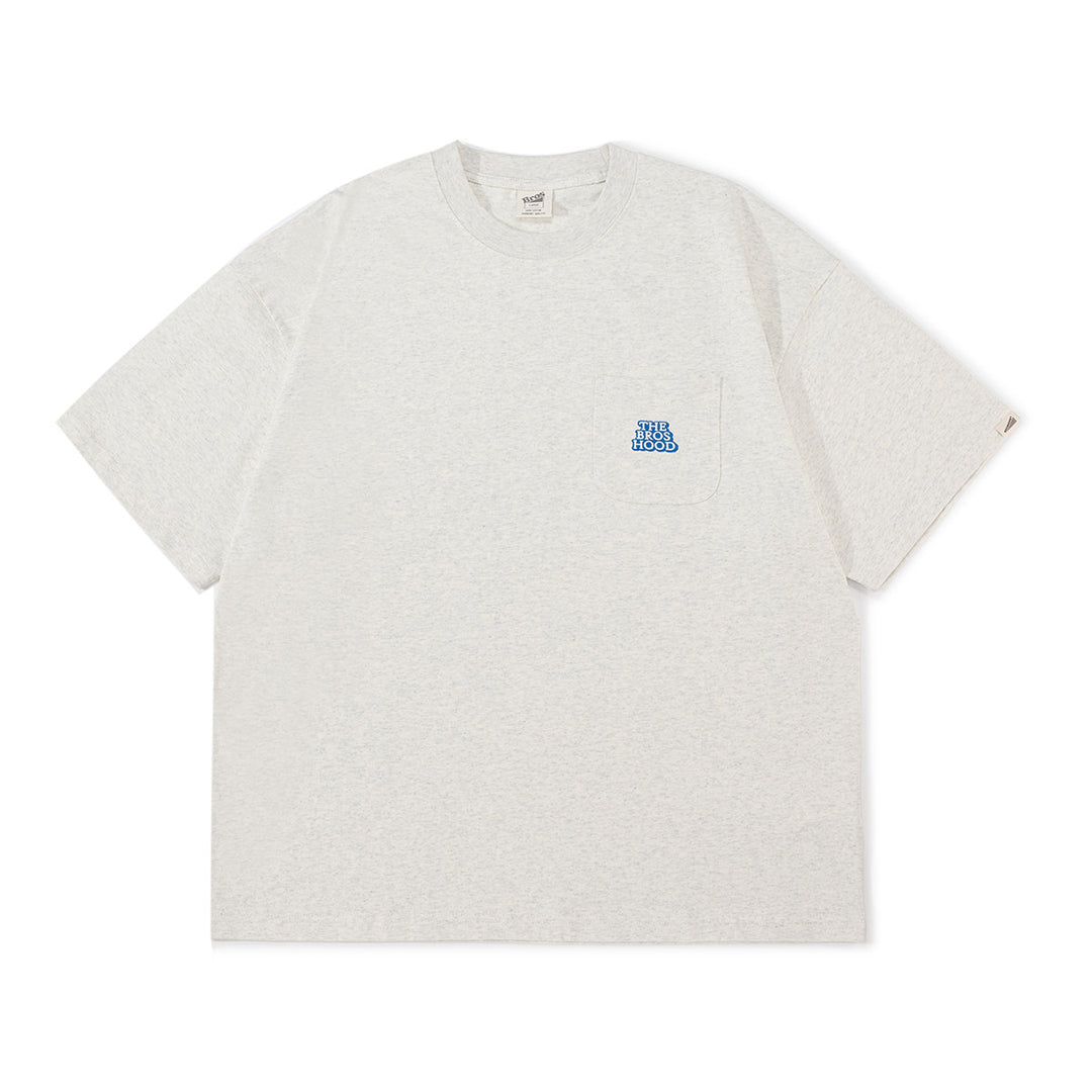 Text Embroidered Pocket Tee