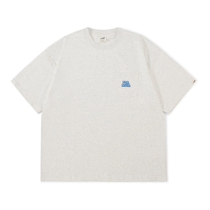 Text Embroidered Pocket Tee
