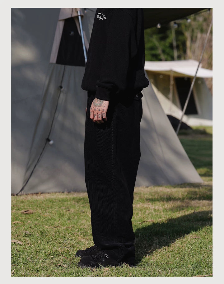 Double Pleat Corduroy Pants