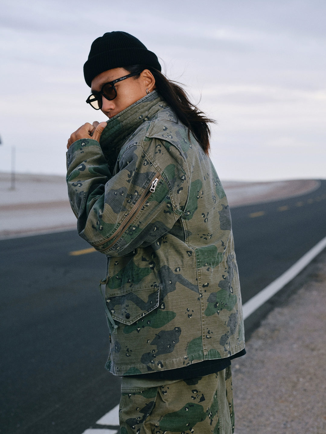 Washed M65 Camouflage Jacket