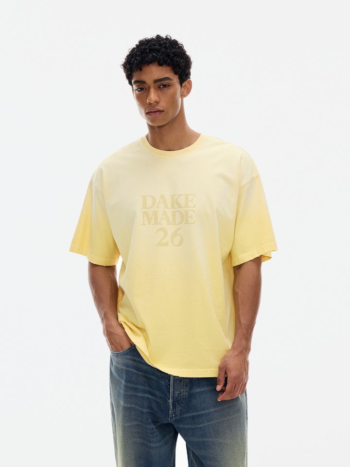 Gradient Acid Wash Logo Tee