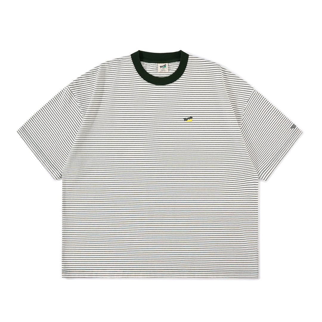 Embroidered Pinstripe Tee