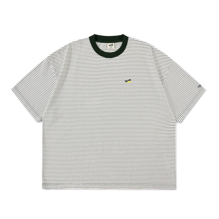 Embroidered Pinstripe Tee