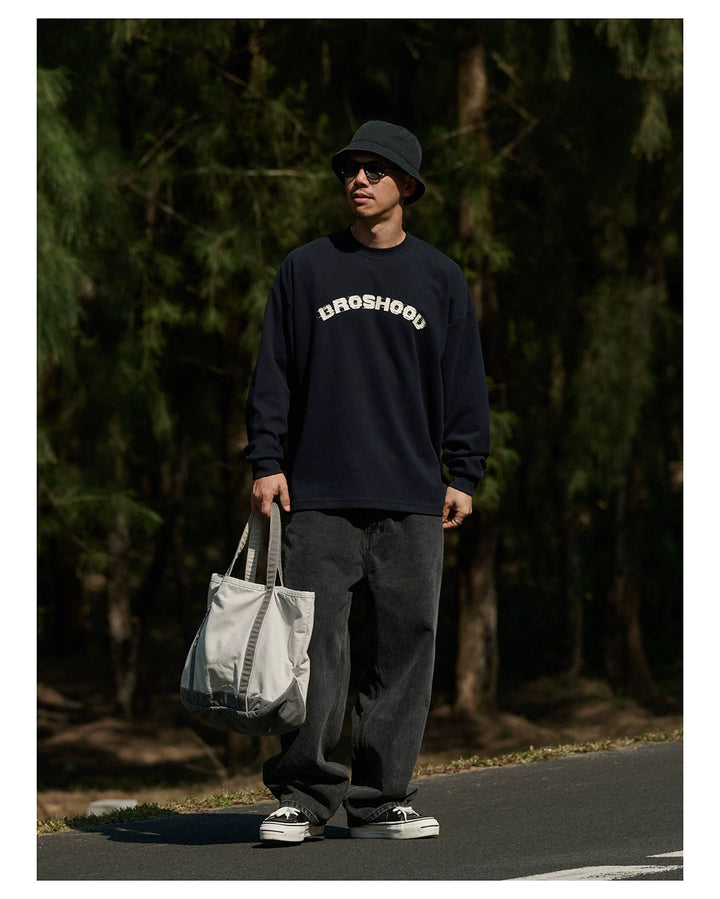 Blended Brushed Print Long Sleeve