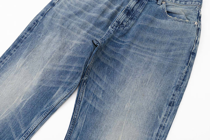 14.0oz Straight Washed Denim Jeans