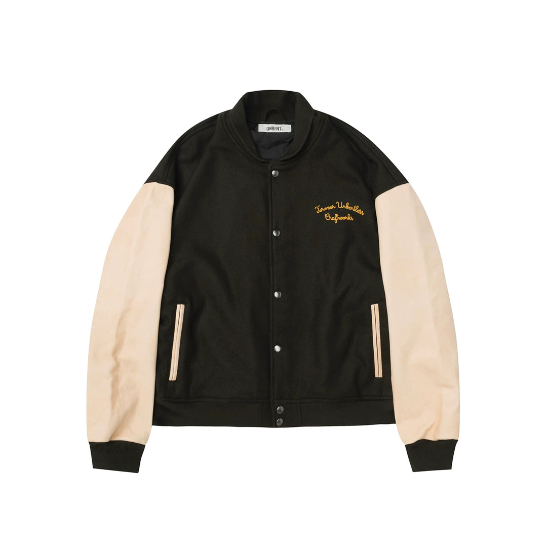 Crane Embroidered Baseball Jacket