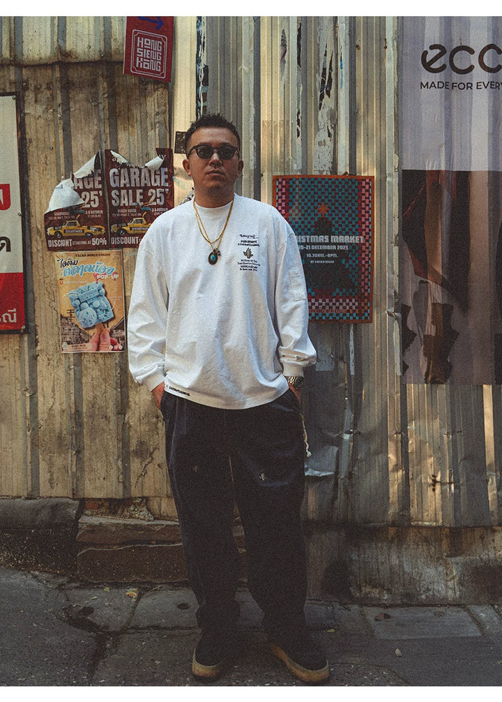 MUP120 Vintage Cactus Embroidered Chinos