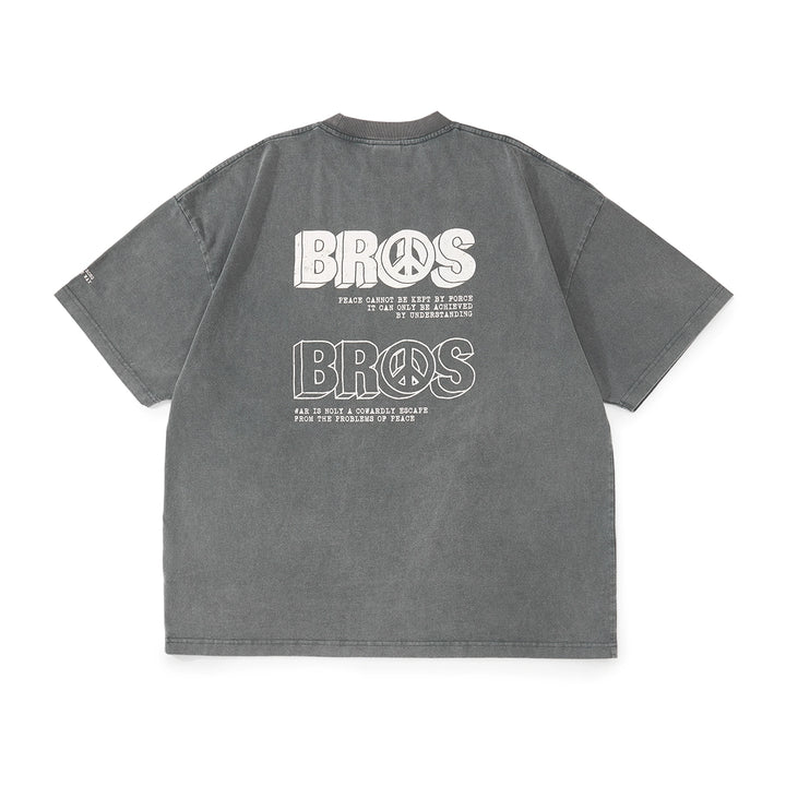 "BROS" Acid Wash Print Tee