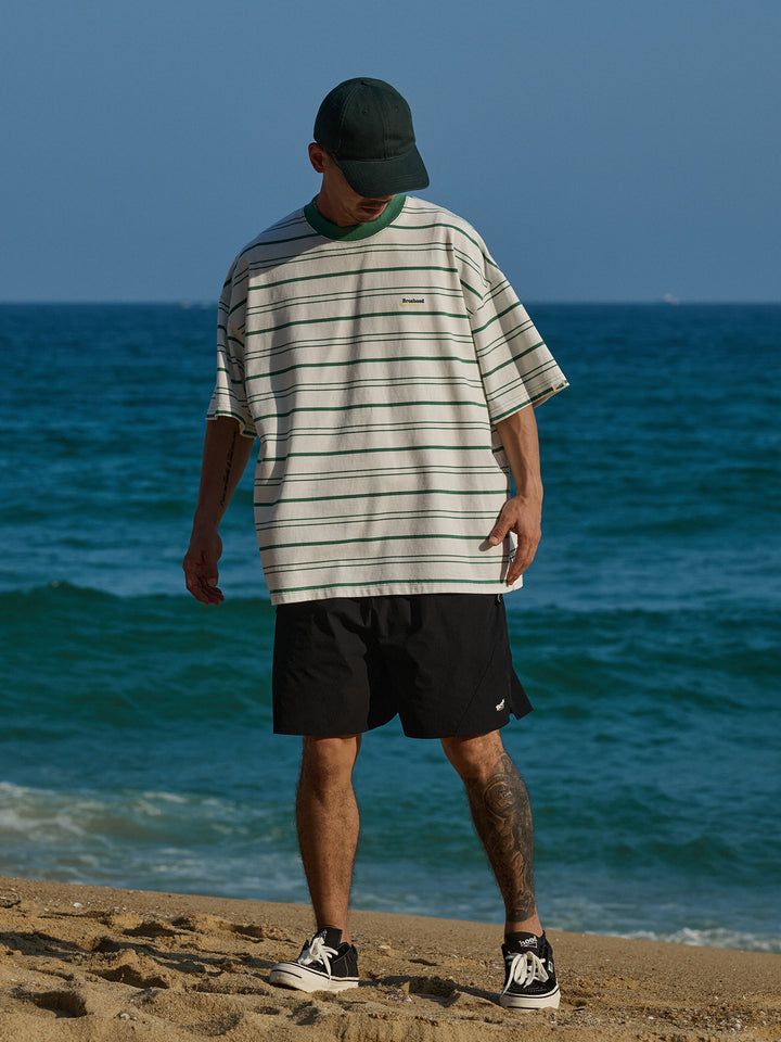 Embroidered Stripe Tee