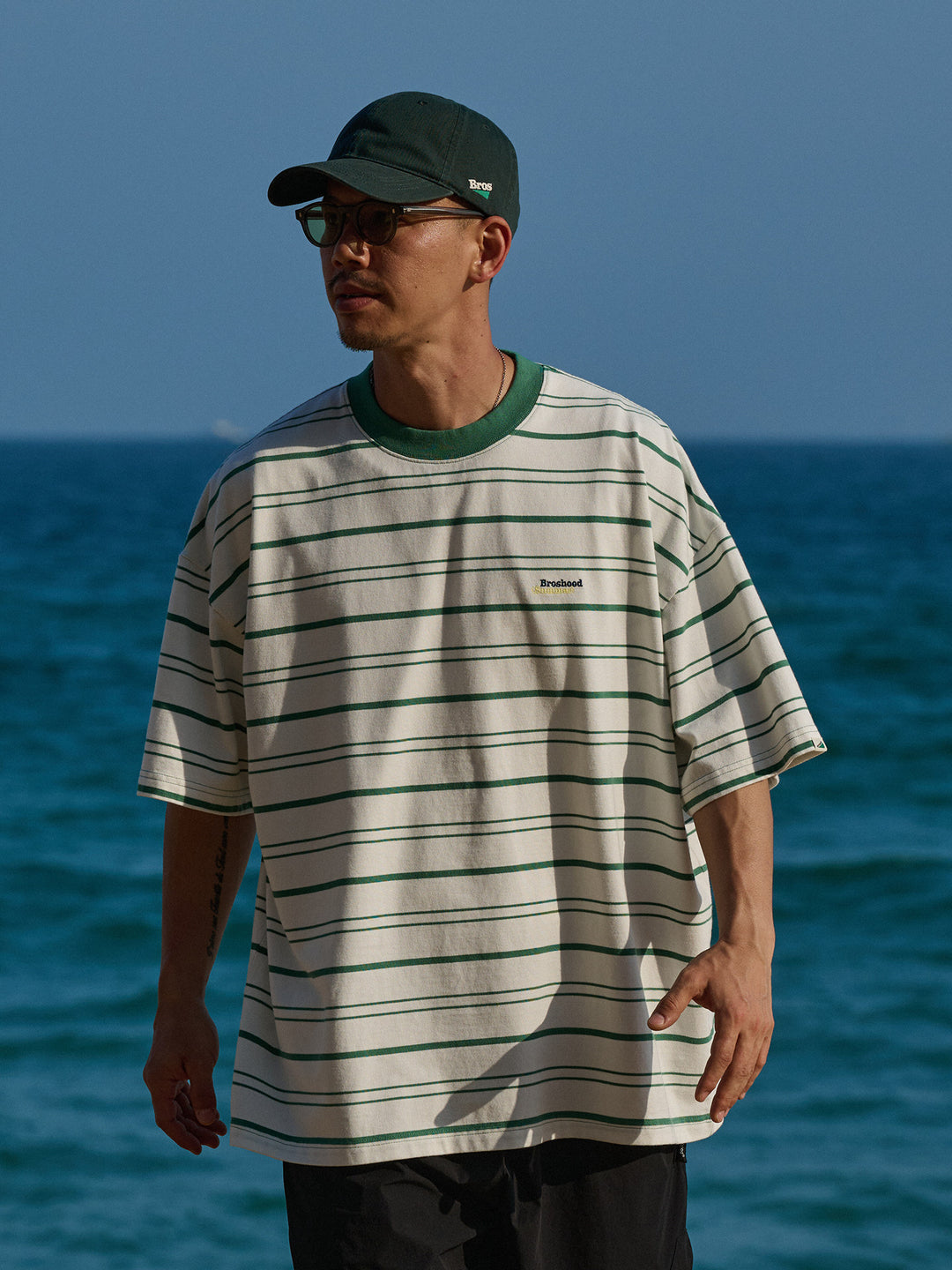 Embroidered Stripe Tee