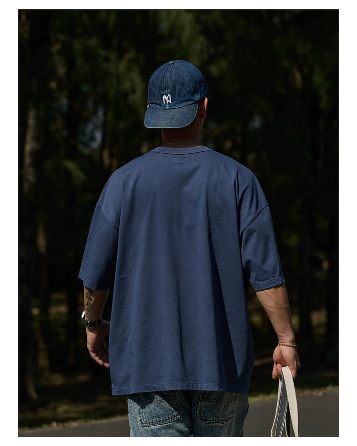Vintage Wax-Dye Pocket Print Tee