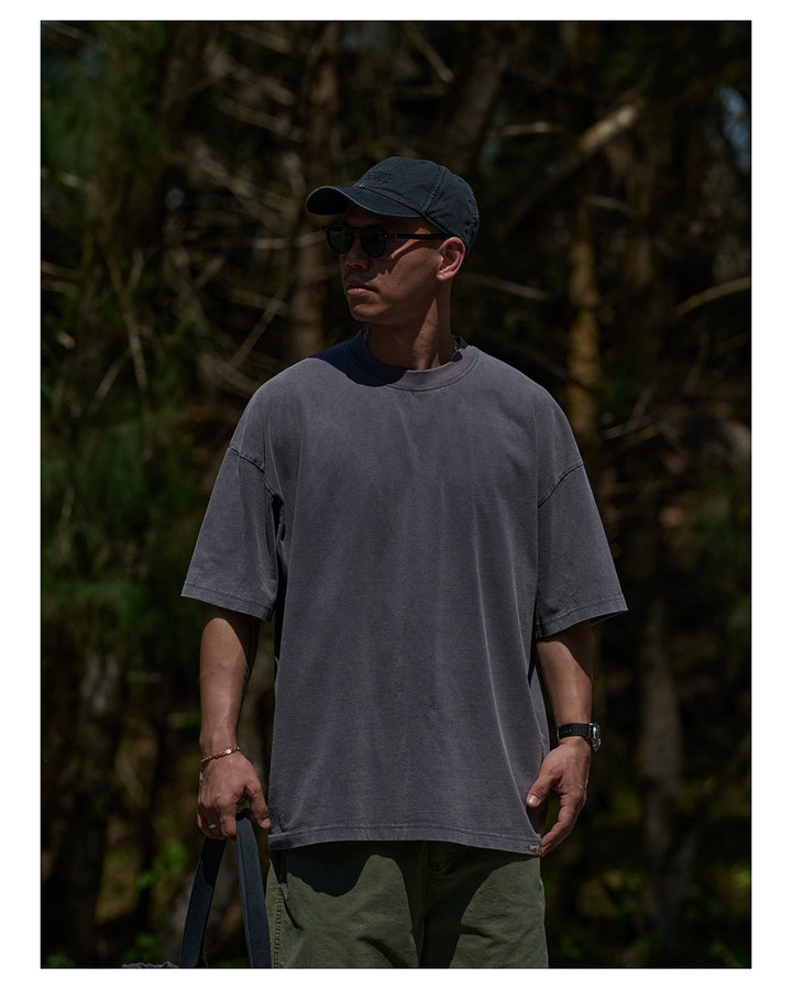 "BROS" Acid Wash Print Tee