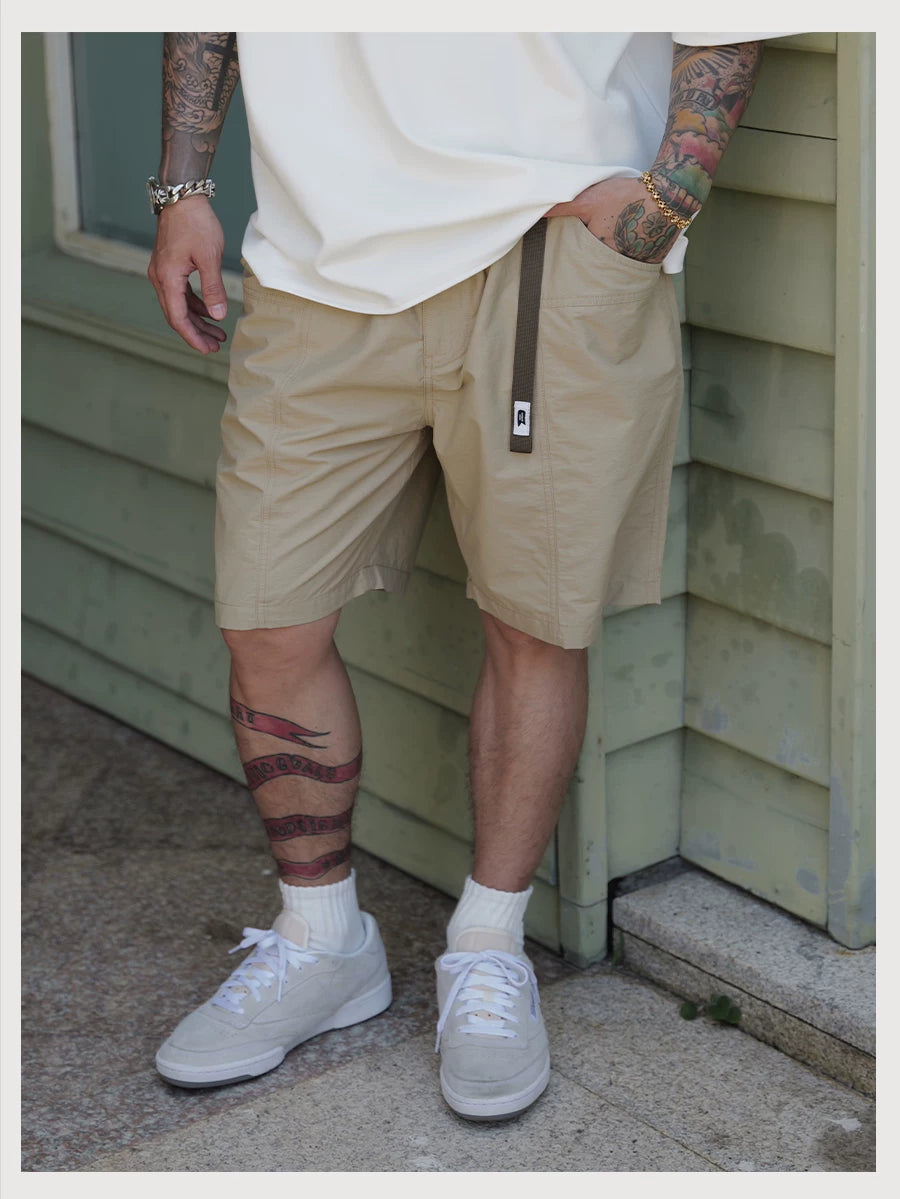 Blended Adjustable Buckle Shorts