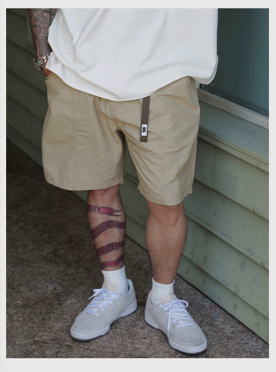 Blended Adjustable Buckle Shorts