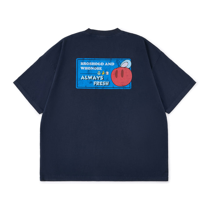 [BROS x Joe Ng]  Distressed Fruit Tag DTG Tee