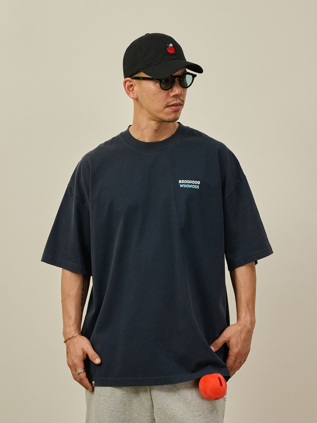 [BROS x Joe Ng]  Distressed Fruit Tag DTG Tee