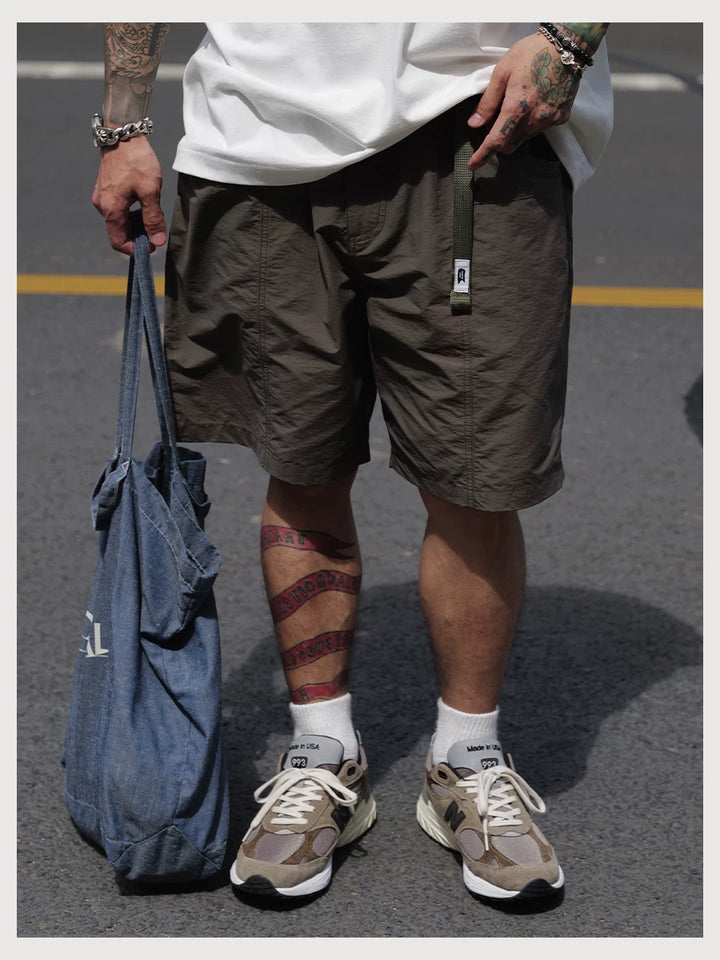 Blended Adjustable Buckle Shorts