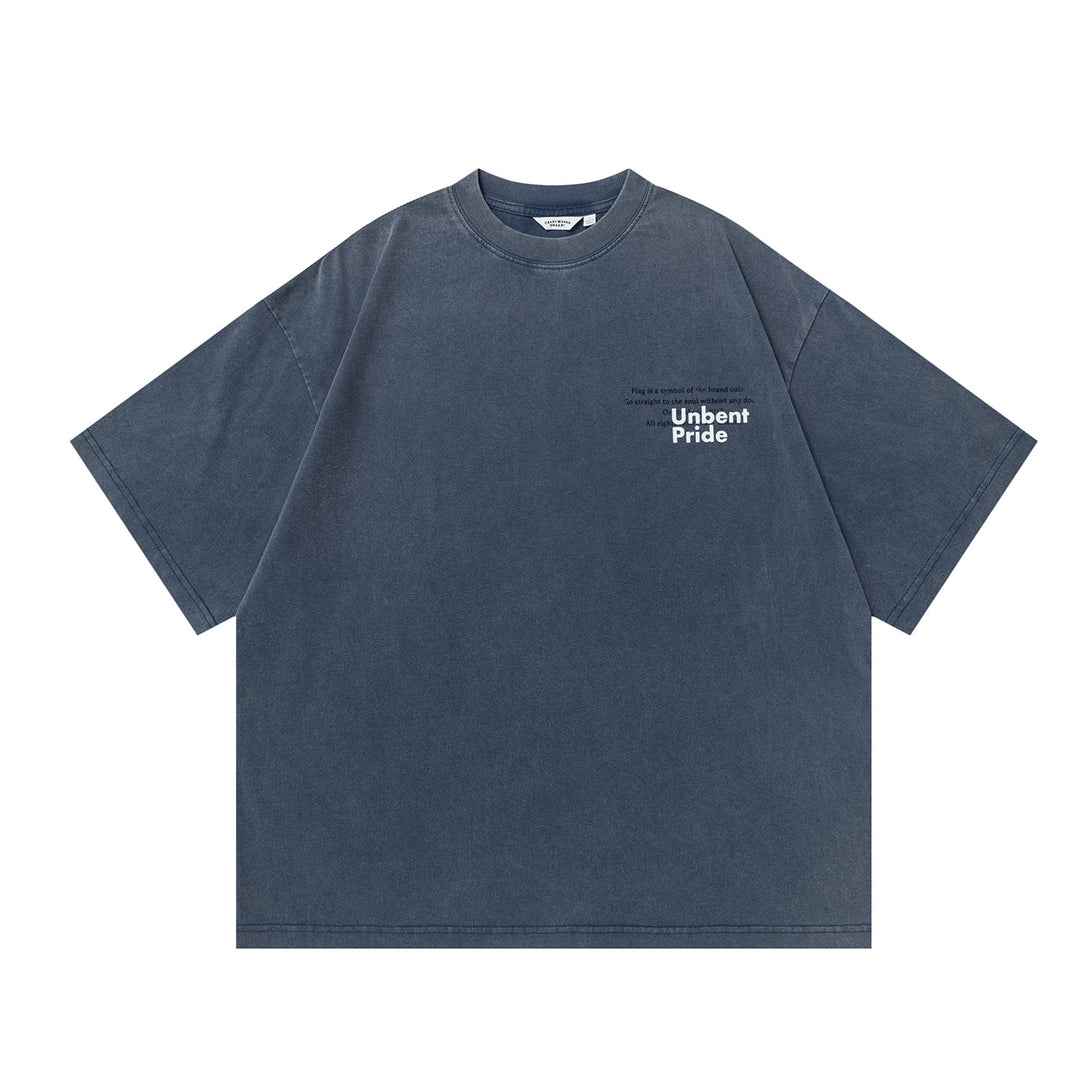 Distress Slogan Print Tee