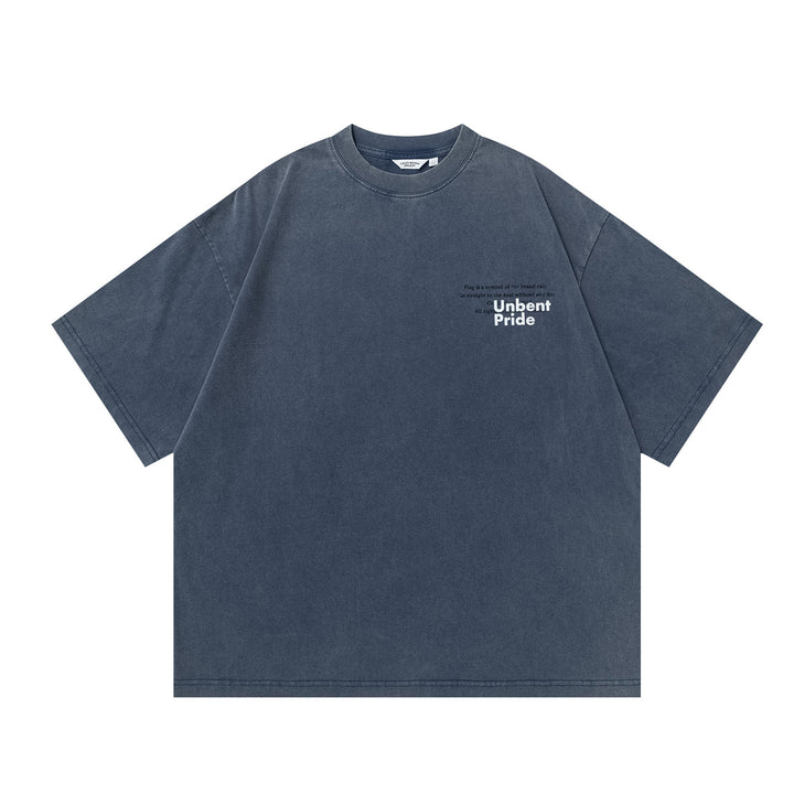 Distress Slogan Print Tee