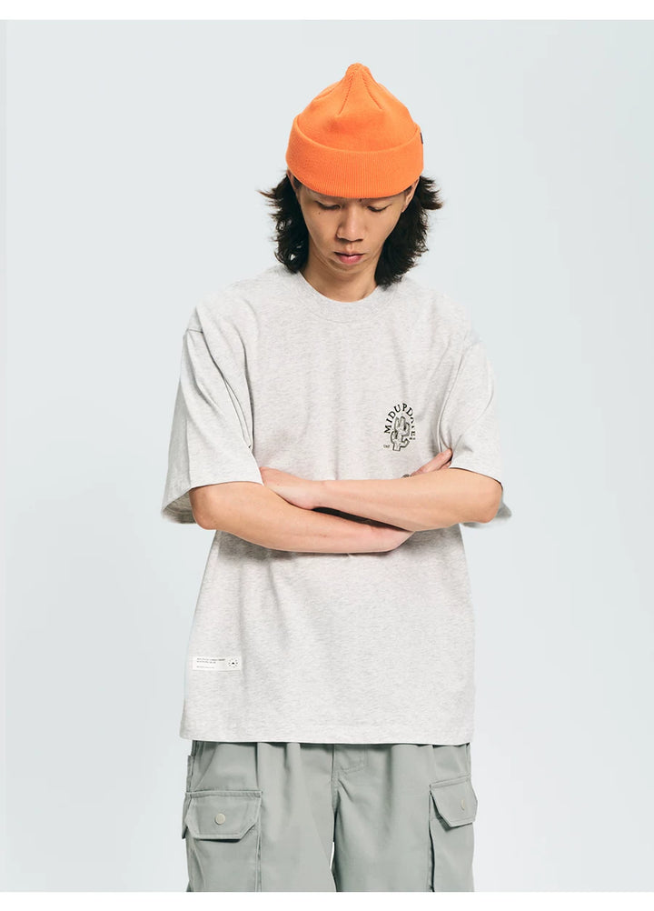 MU562 Vintage Western Cactus Badge Tee