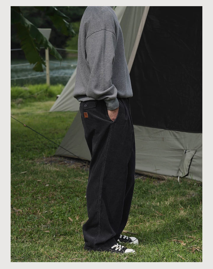 Double Pleat Corduroy Pants