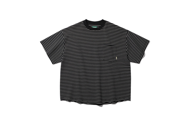 T053 A-Cut Space Cotton Stripe Tee