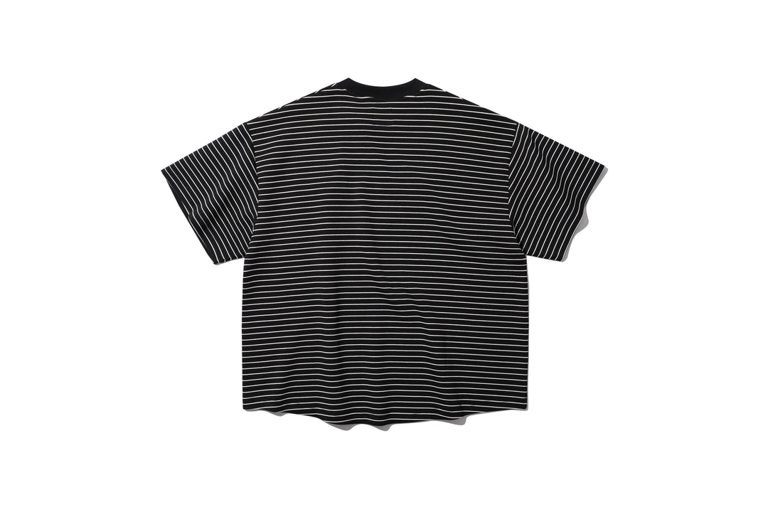 T053 A-Cut Space Cotton Stripe Tee