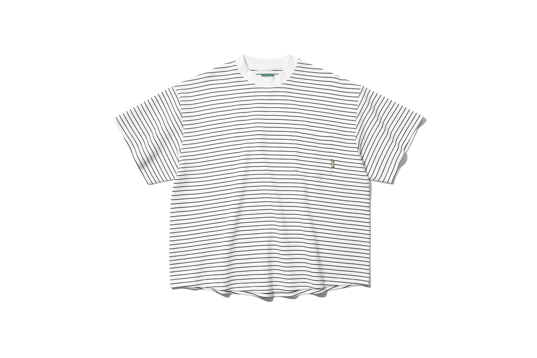 T053 A-Cut Space Cotton Stripe Tee