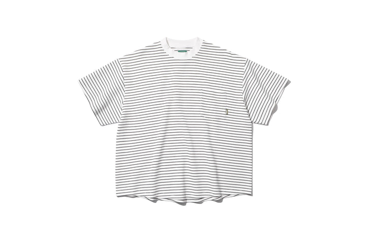 T053 A-Cut Space Cotton Stripe Tee