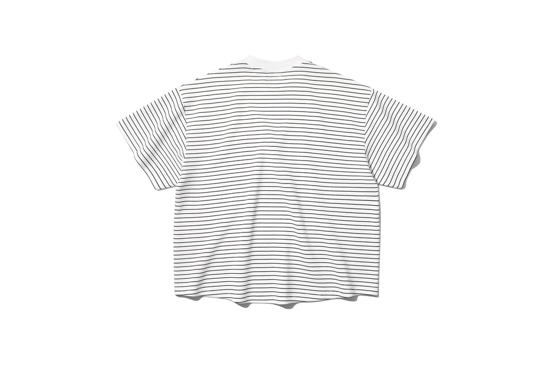 T053 A-Cut Space Cotton Stripe Tee