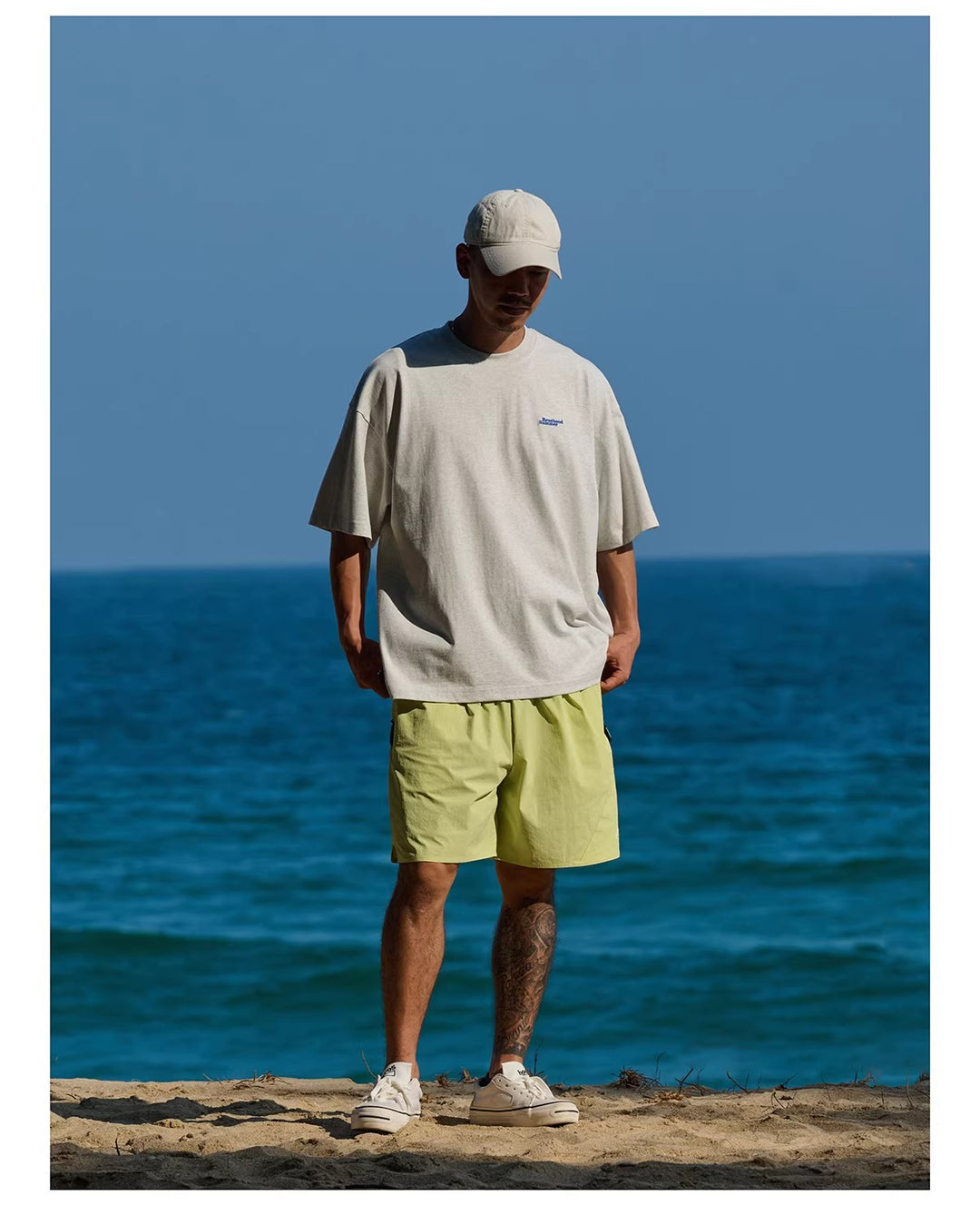 Wave Print Crewneck Tee