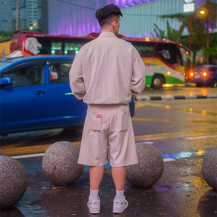 BEIGE WALE CORD JACKET