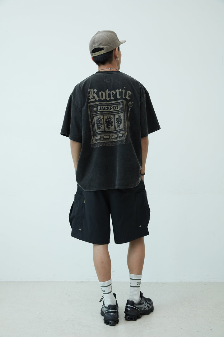 "Jackpot" Washed Print Tee