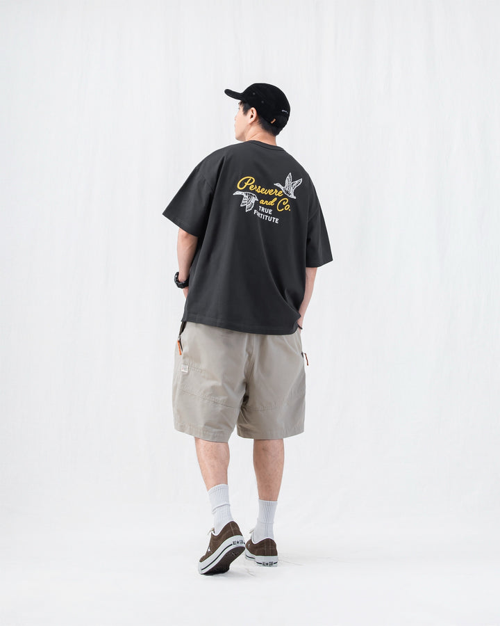 CHAIN-STITCHED GRAPHIC T-SHIRT