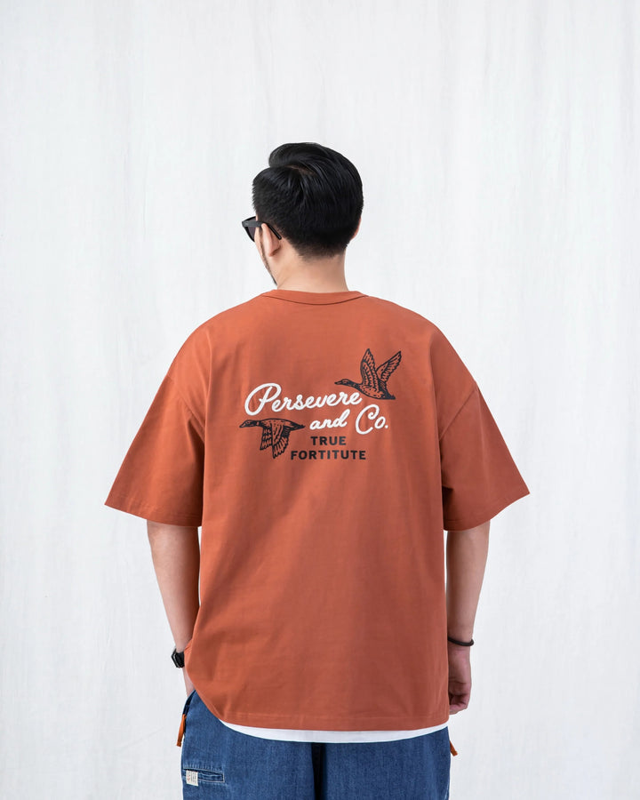 CHAIN-STITCHED GRAPHIC T-SHIRT