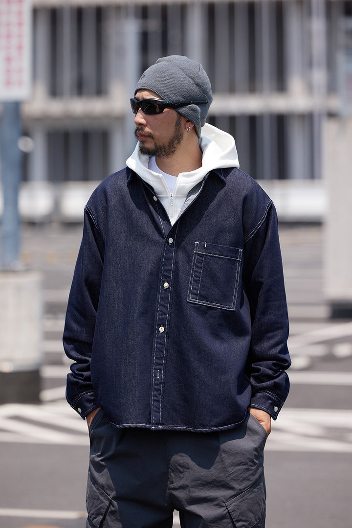 K425 Raw Denim Oversized Shirt