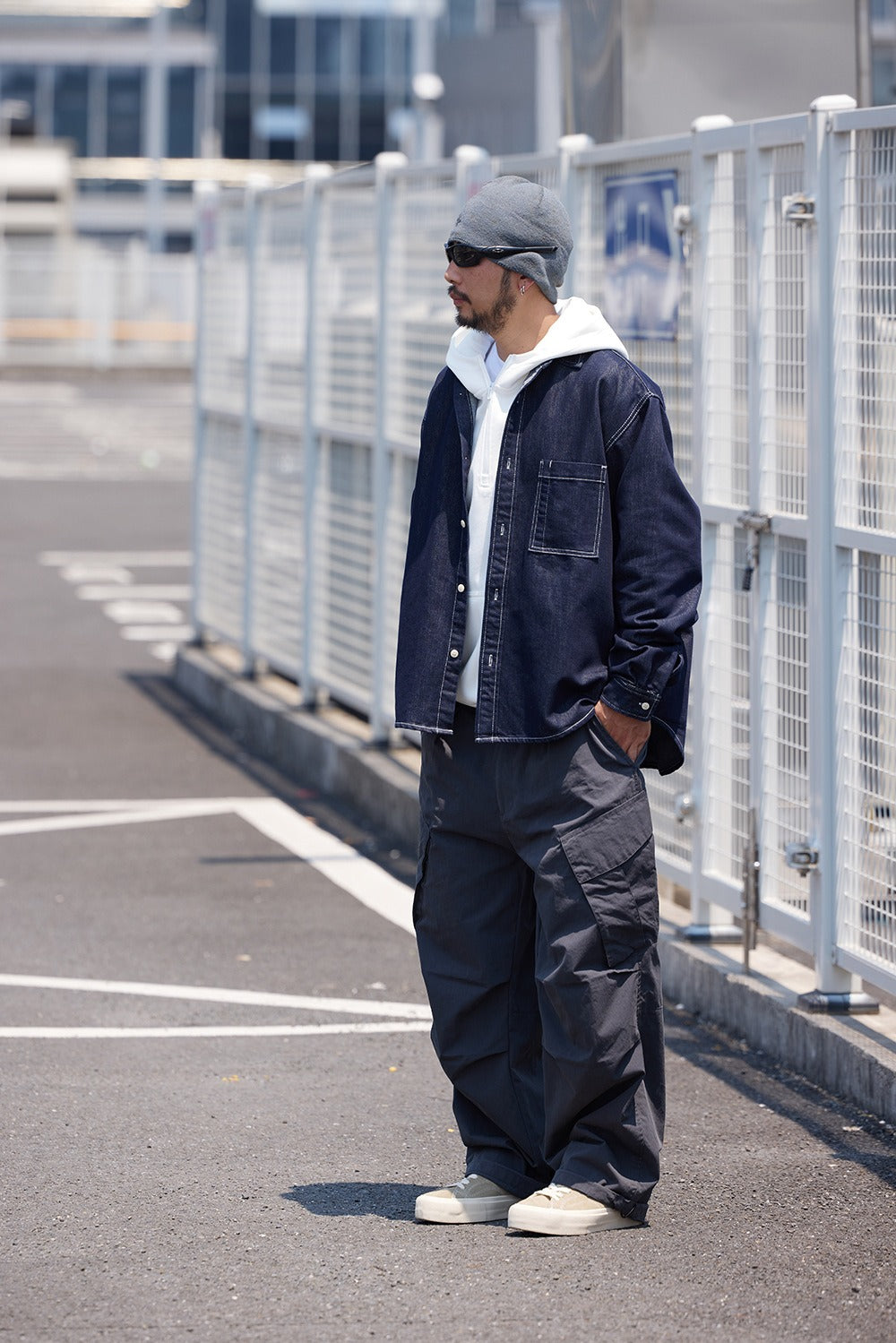 K425 Raw Denim Oversized Shirt