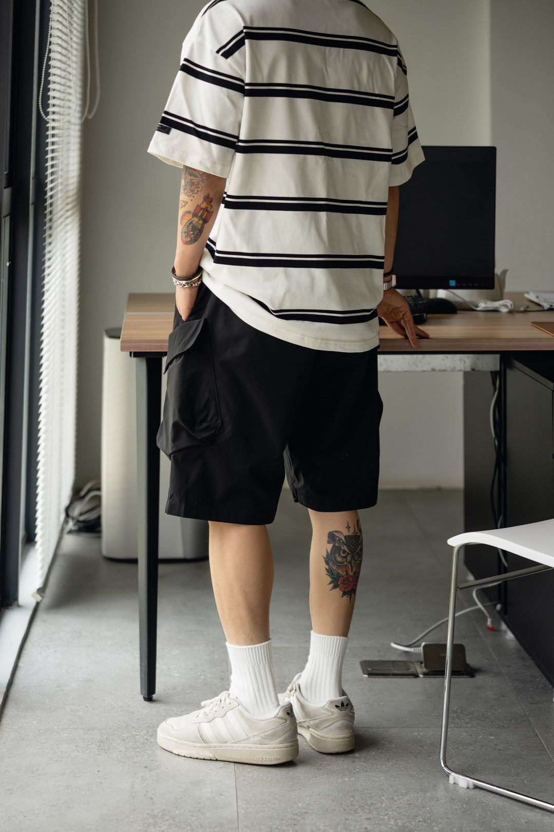 3D Teflon Cargo Shorts