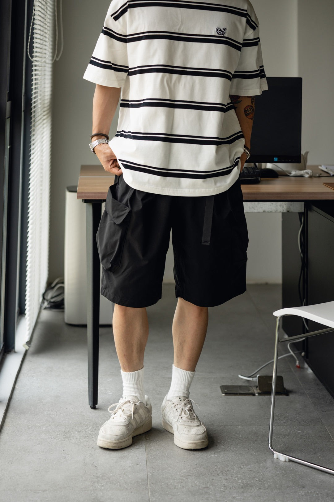 3D Teflon Cargo Shorts