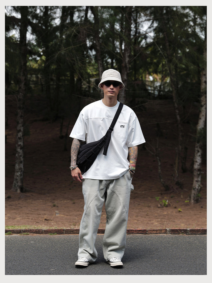 Embroidery Logo Cut &amp; Sew Pocket Tee