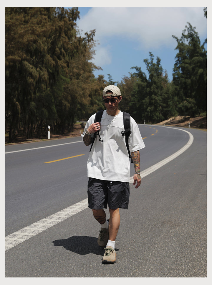 Embroidery Logo Cut &amp; Sew Pocket Tee