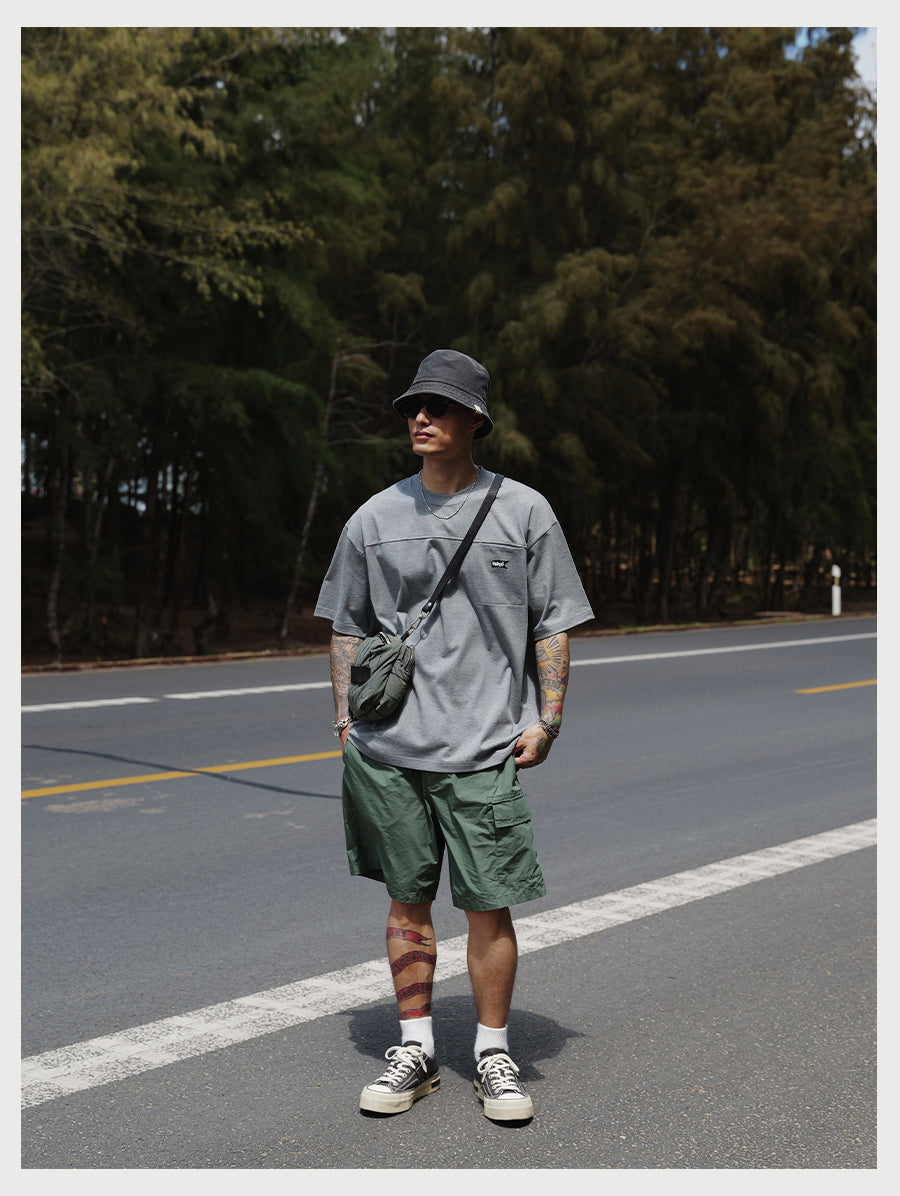 Embroidery Logo Cut &amp; Sew Pocket Tee