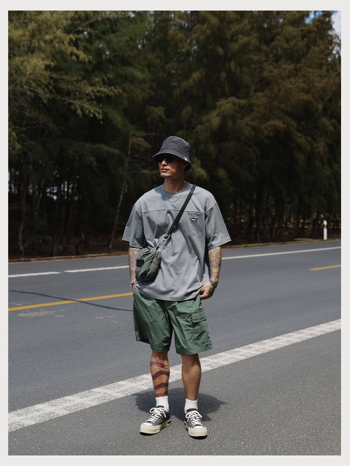 Embroidery Logo Cut &amp; Sew Pocket Tee