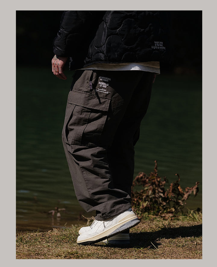 Embroidered Logo Cargo Pants